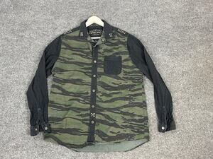 The Narrows Shirt Mens Large Button Up Camouflage Beaded Long Sleeve N308
